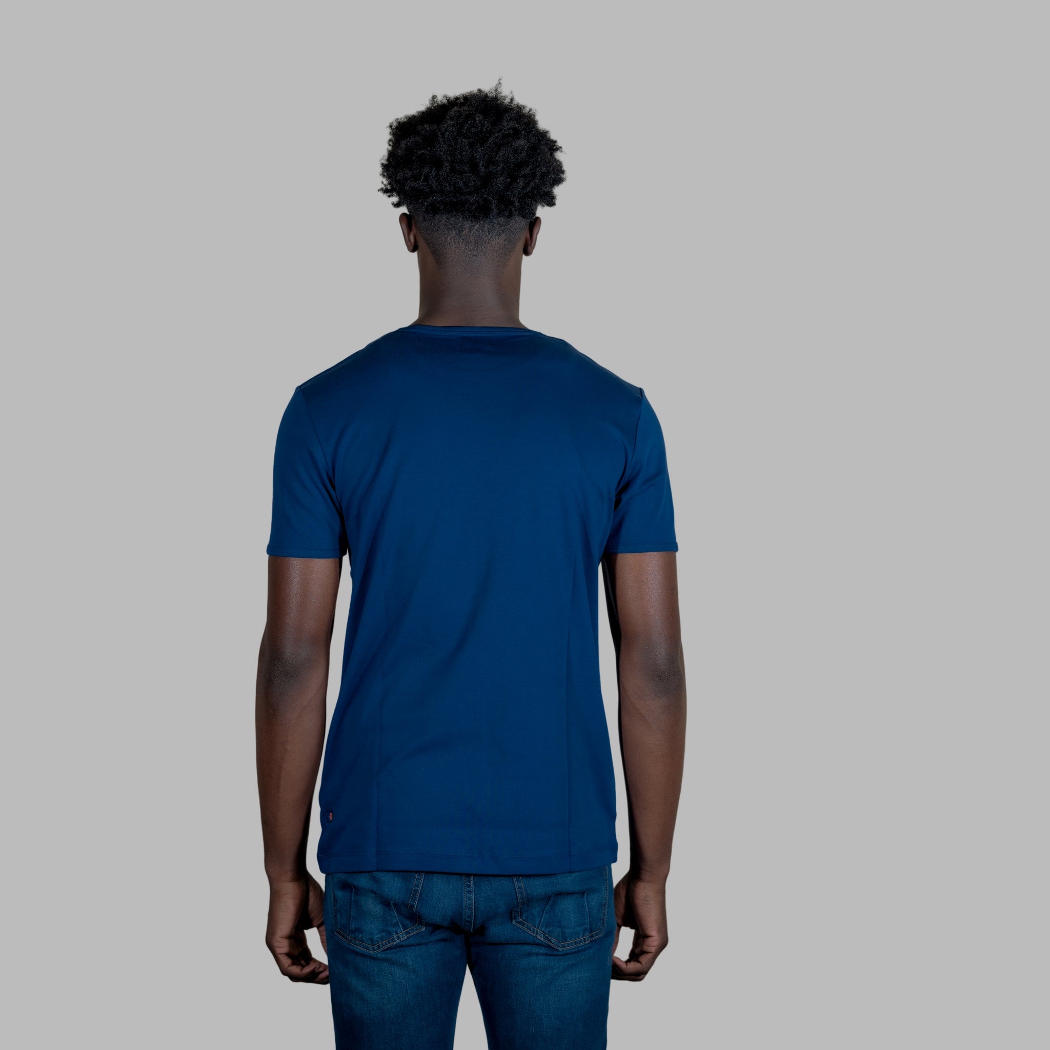 ETRN - 3D ETRN Logo Tee - Authentic Pima Cotton - Back View - Blue
