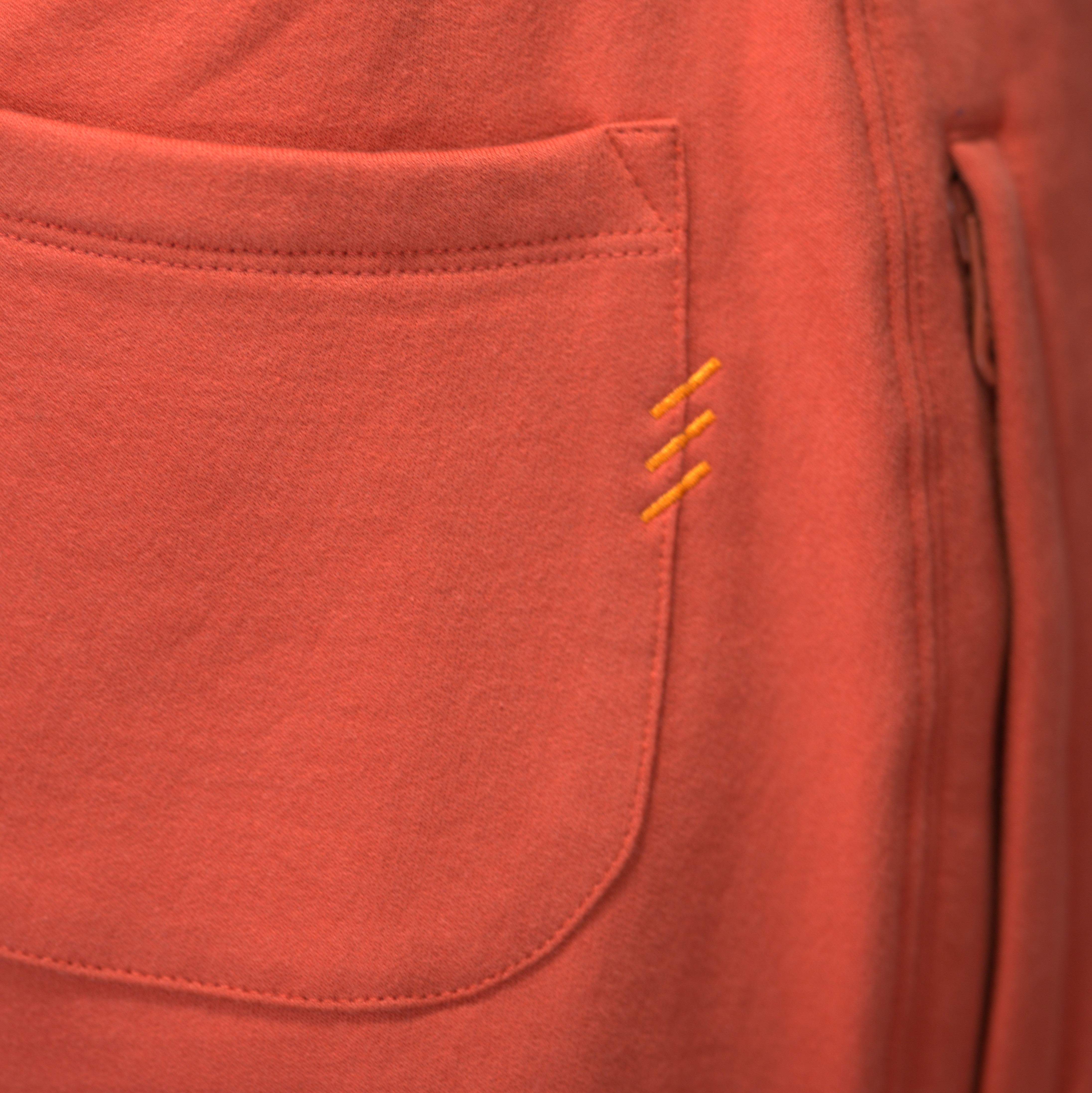ETRN - Close-up of pocket with bar-tack stitching accent.
