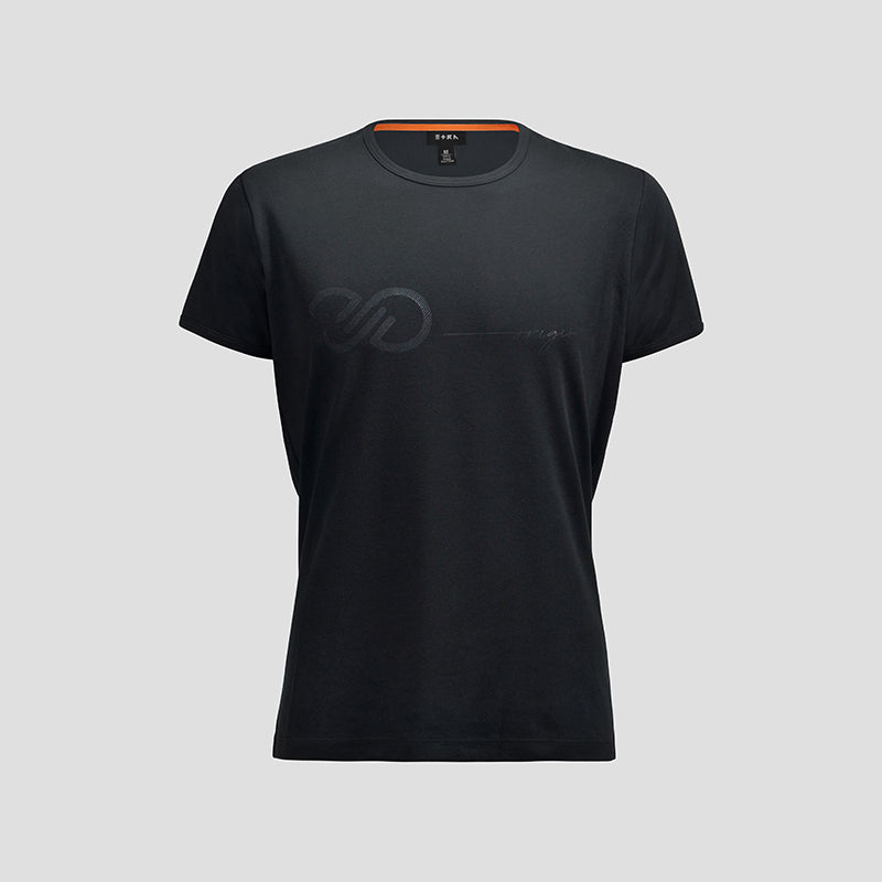 ETRN - Monochrome Signature Tee - Authentic Pima Cotton - Front View - Black