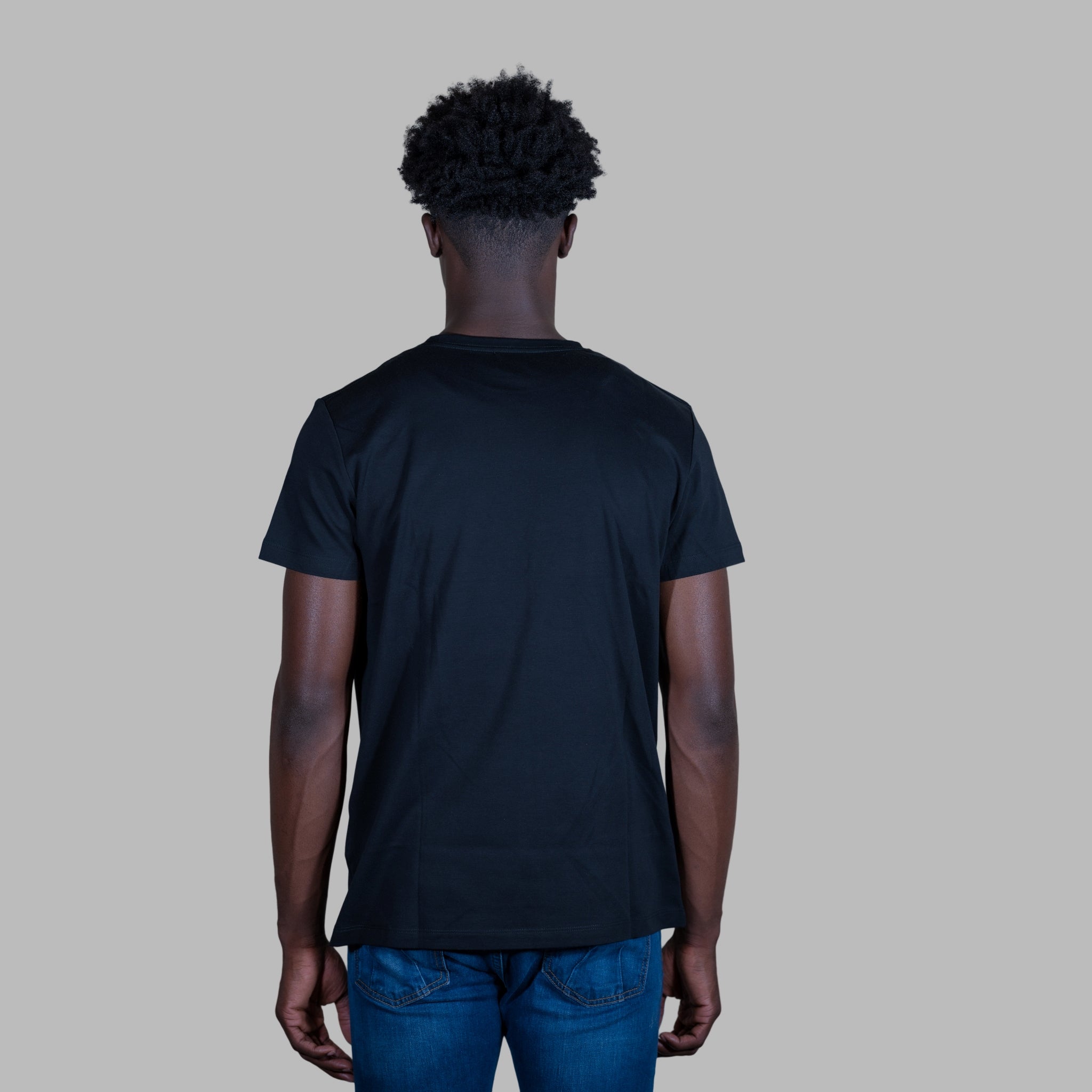 ETRN - ETRN Interlock Jersey Tee - Authentic Pima Cotton - Back View - Black
