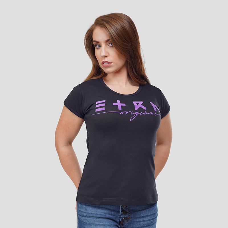 ETRN - ETRN Original T-shirt - Pima Cotton - Flock Print – Black