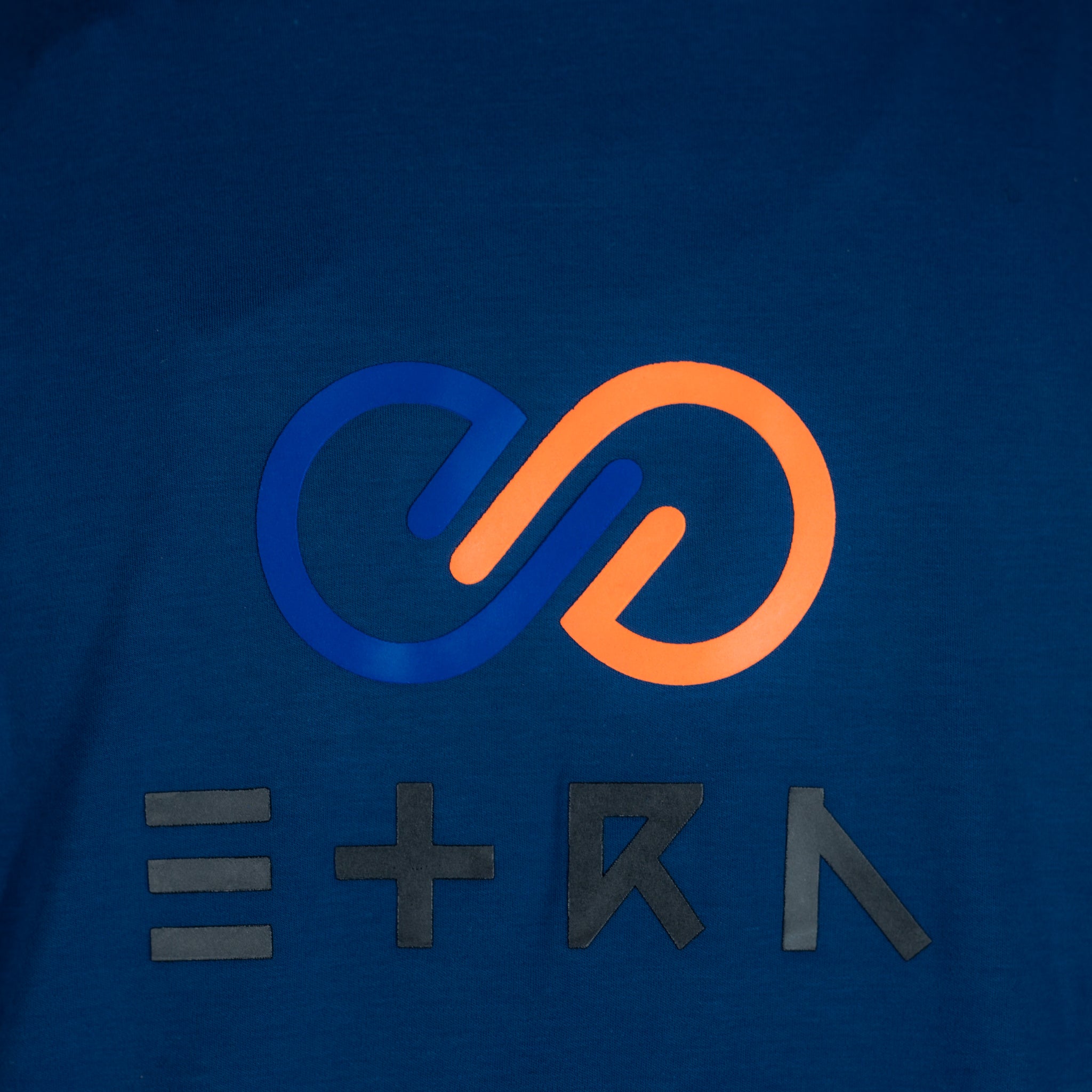 ETRN - 3D ETRN Logo Tee - Pima Cotton - Close-up Print - Blue