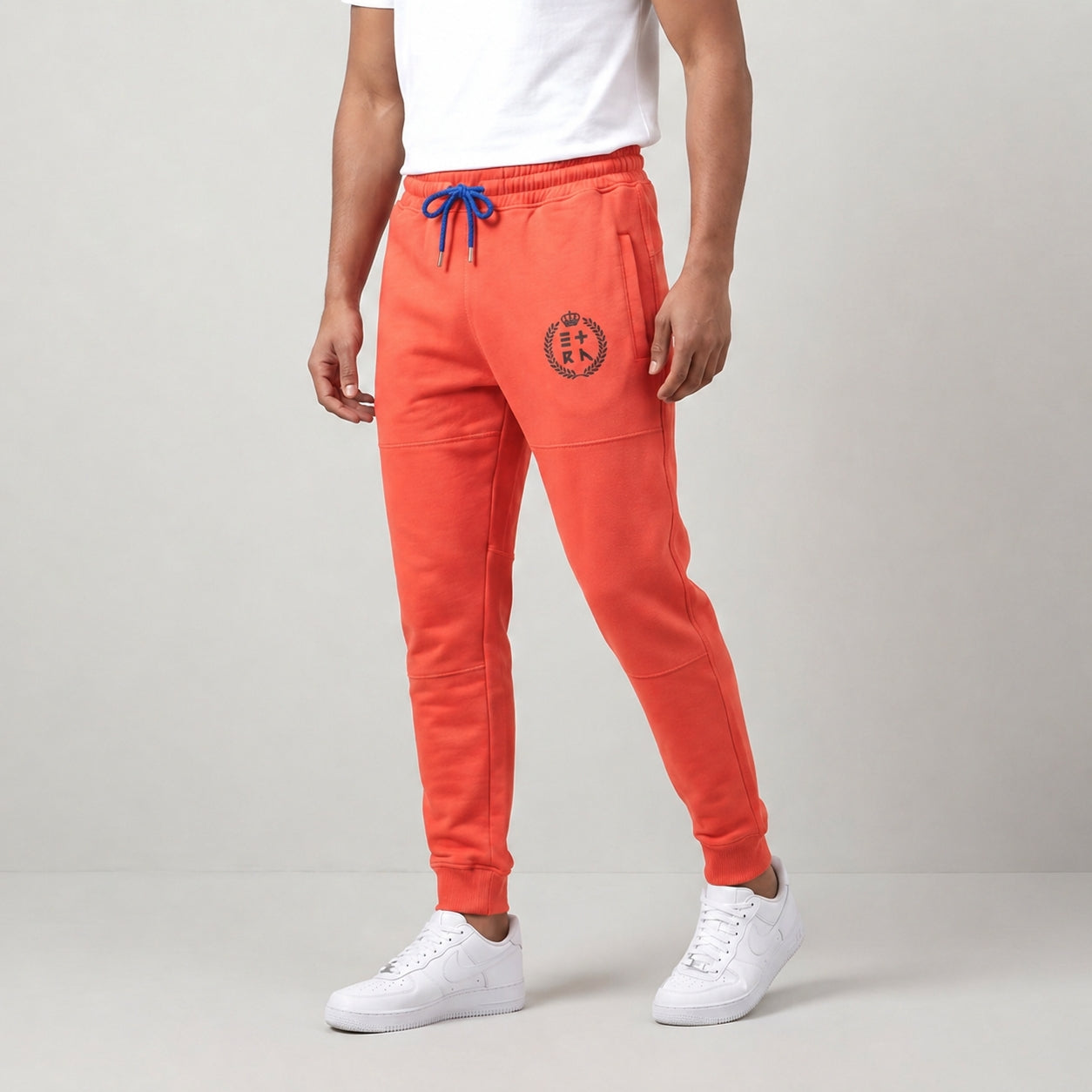 ETRN - ETRN Crest Print Jogger - Pima Cotton - Styled View – Orange