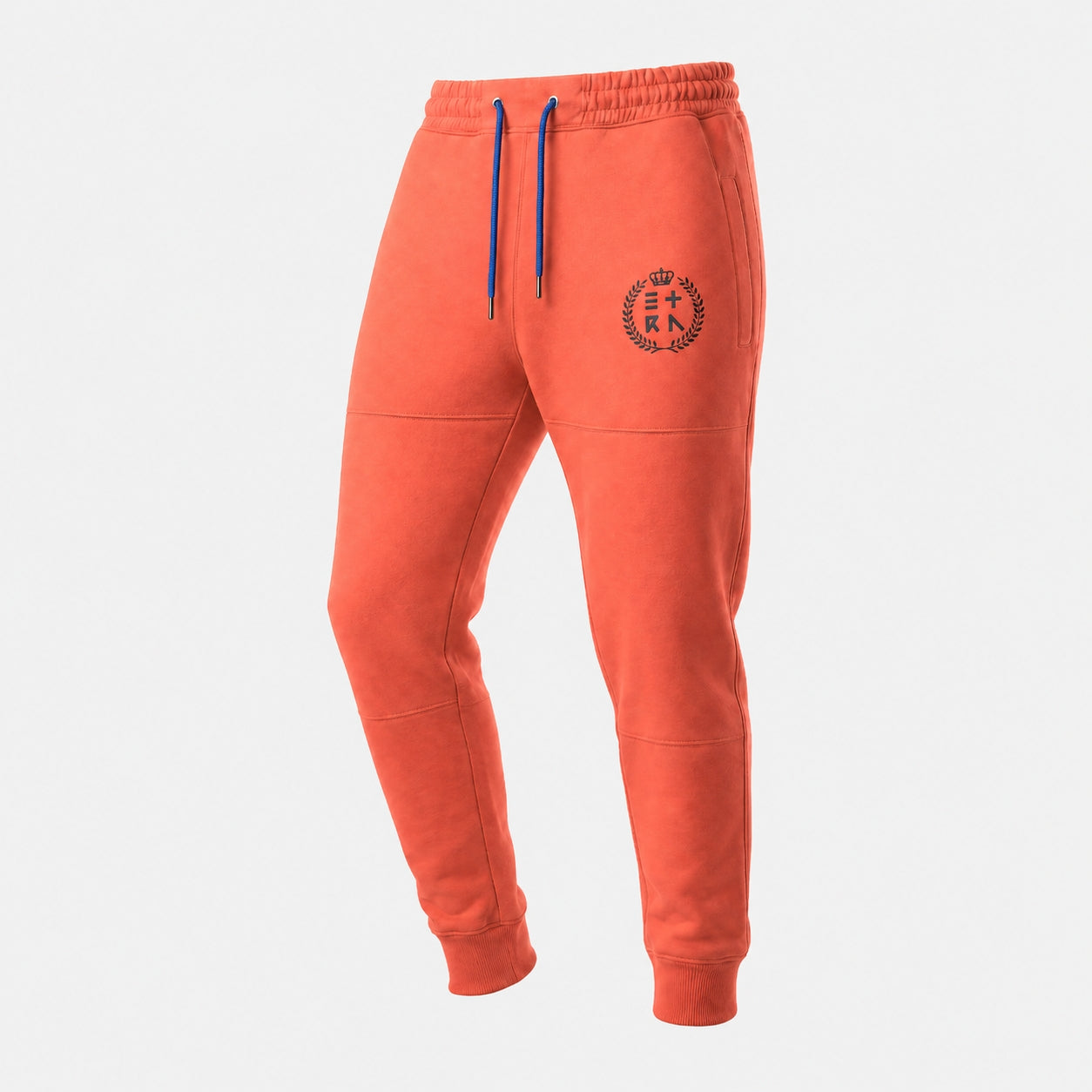 ETRN - ETRN Crest Print Jogger - Pima Cotton - Front View – Orange
