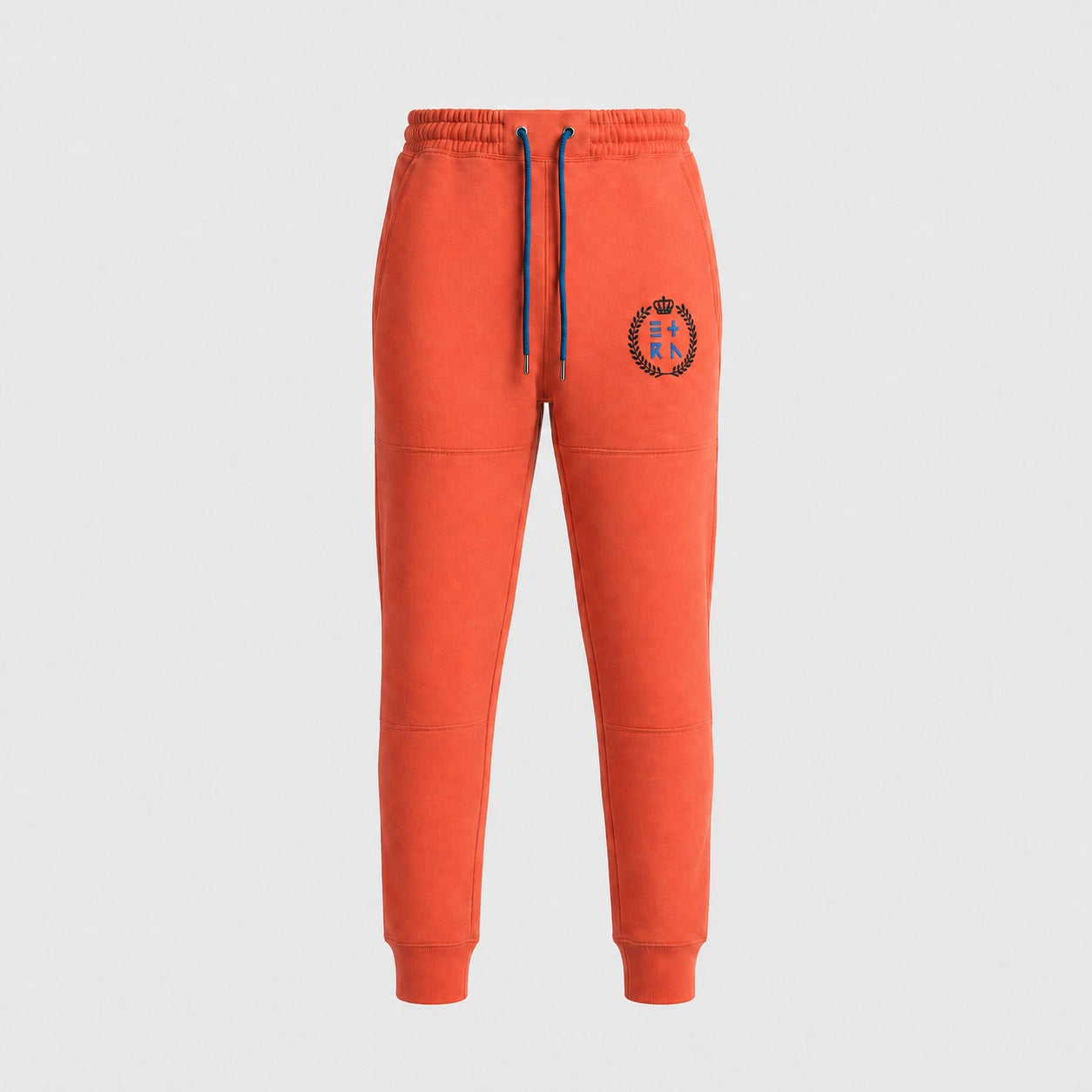 ETRN - ETRN Crest Print Jogger - Pima Cotton - Front View – Orange