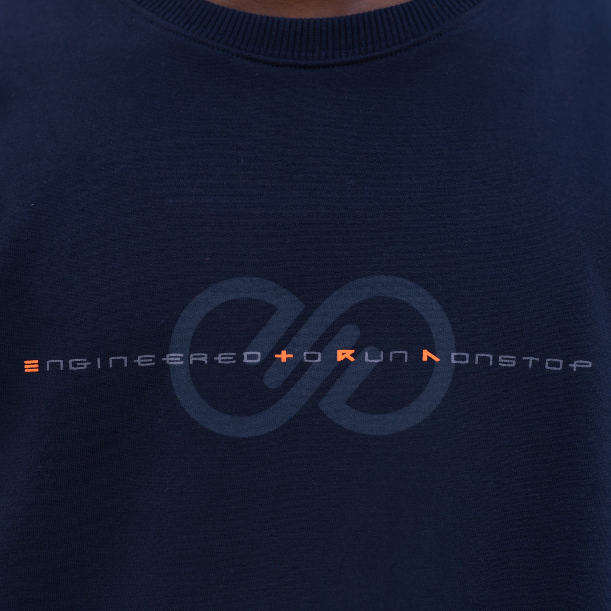 ETRN - Watermark Sweat Shirt - Pima Cotton - Print Close-up View - Blue