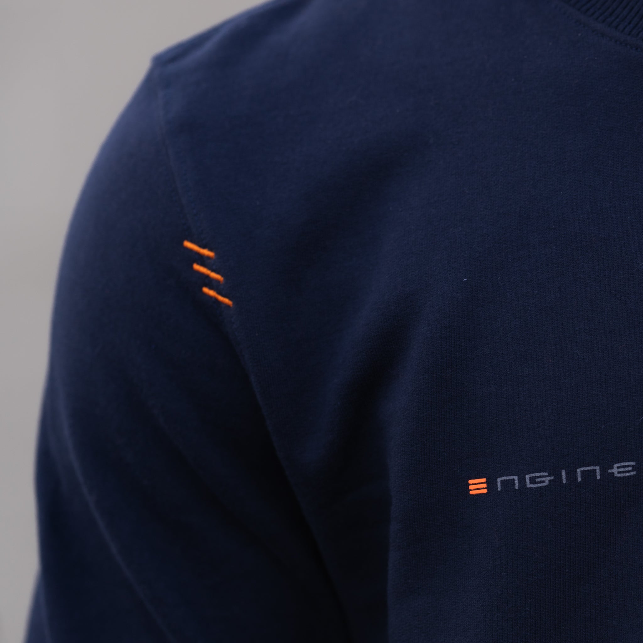 ETRN - Watermark Sweat Shirt - Pima Cotton - Detail View - Blue