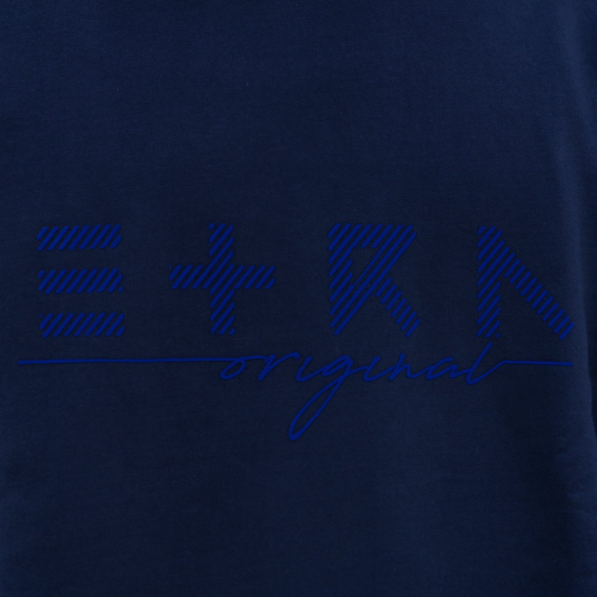 ETRN - Signature Logo Sweat Shirt - Pima Cotton - Close-Up View - Blue