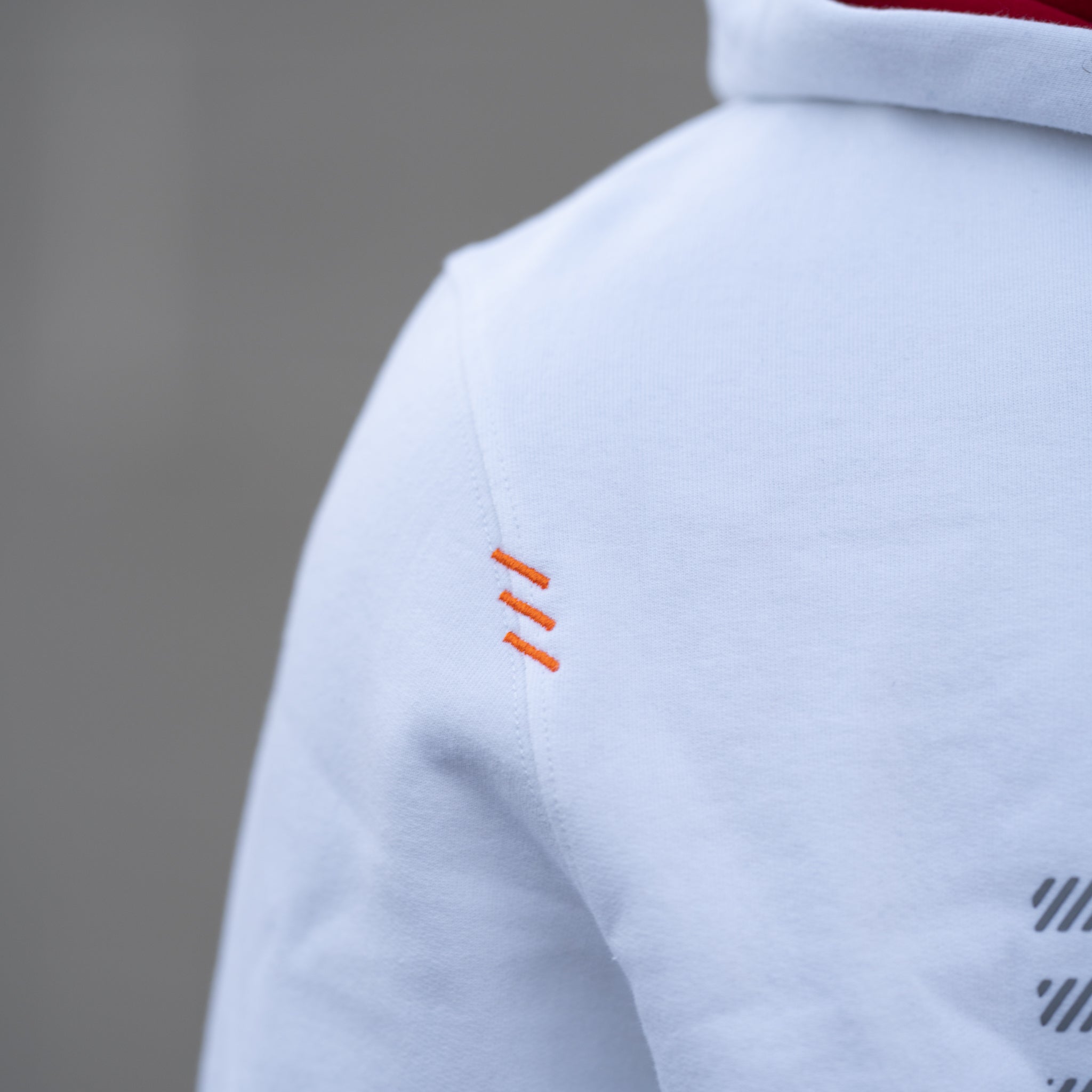 ETRN - Signature Logo Hoodie - Pima Cotton - Back View - White