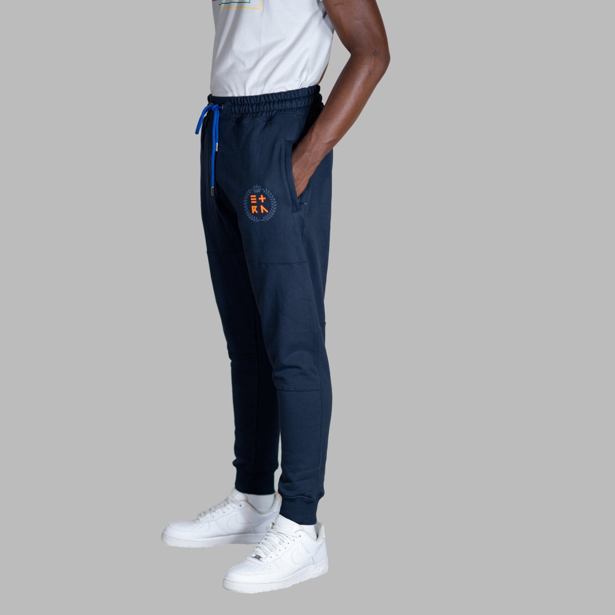 ETRN - ETRN Crest Jogger - Pima Cotton - Side View - Blue.