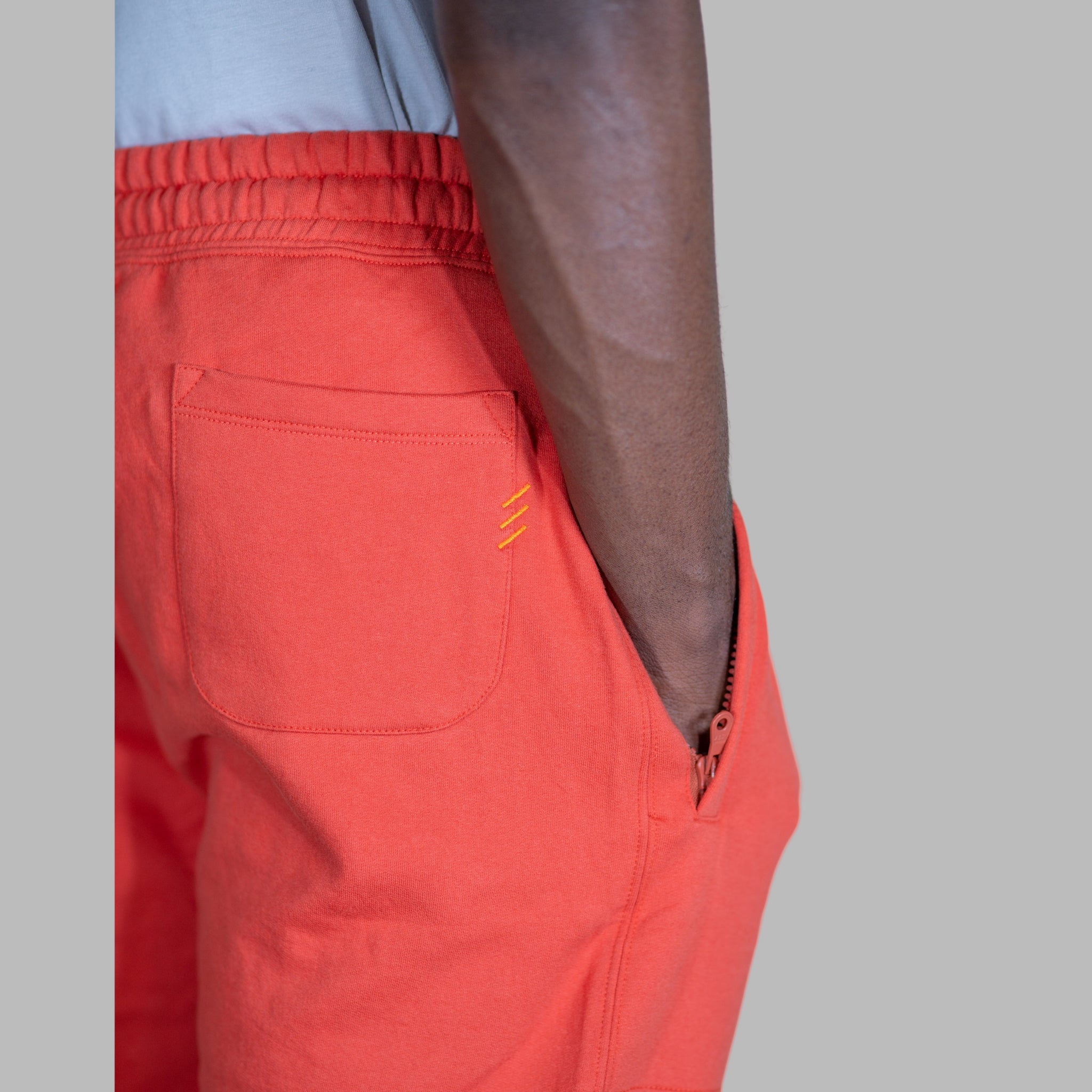 ETRN - ETRN Crest Print Jogger - Pima Cotton - Detail View - Orange