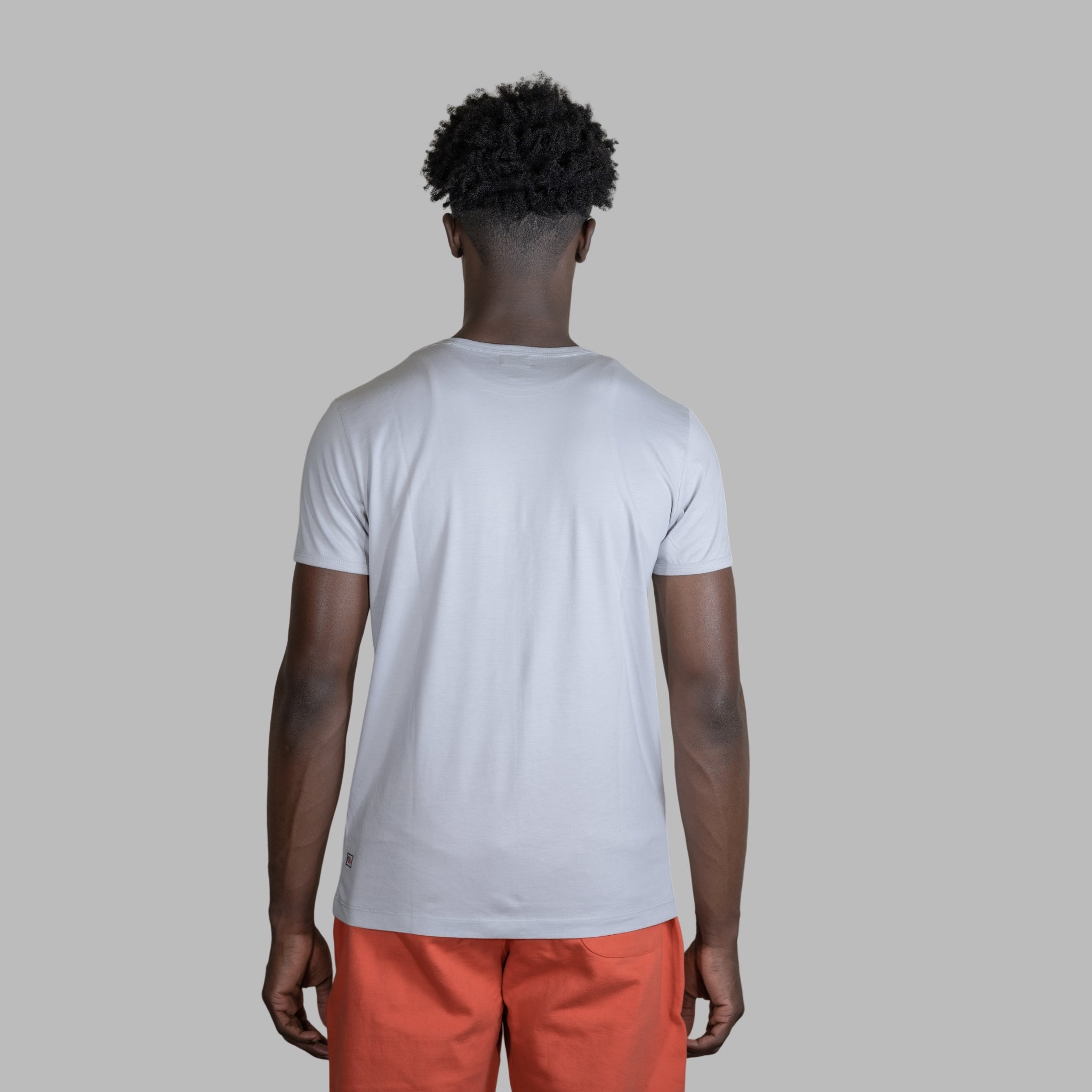 ETRN - Color Block Jersey Tee - Pima Cotton - Back - Grey