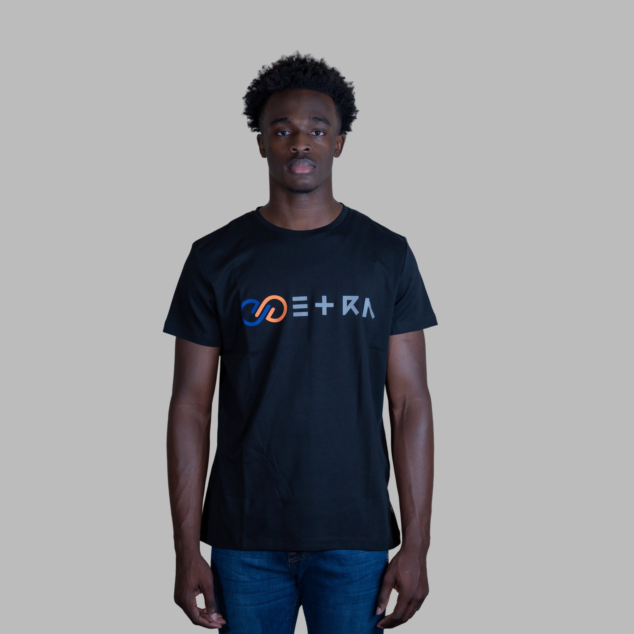 ETRN - ETRN Interlock Jersey Tee - Pima Cotton - Front View - Black