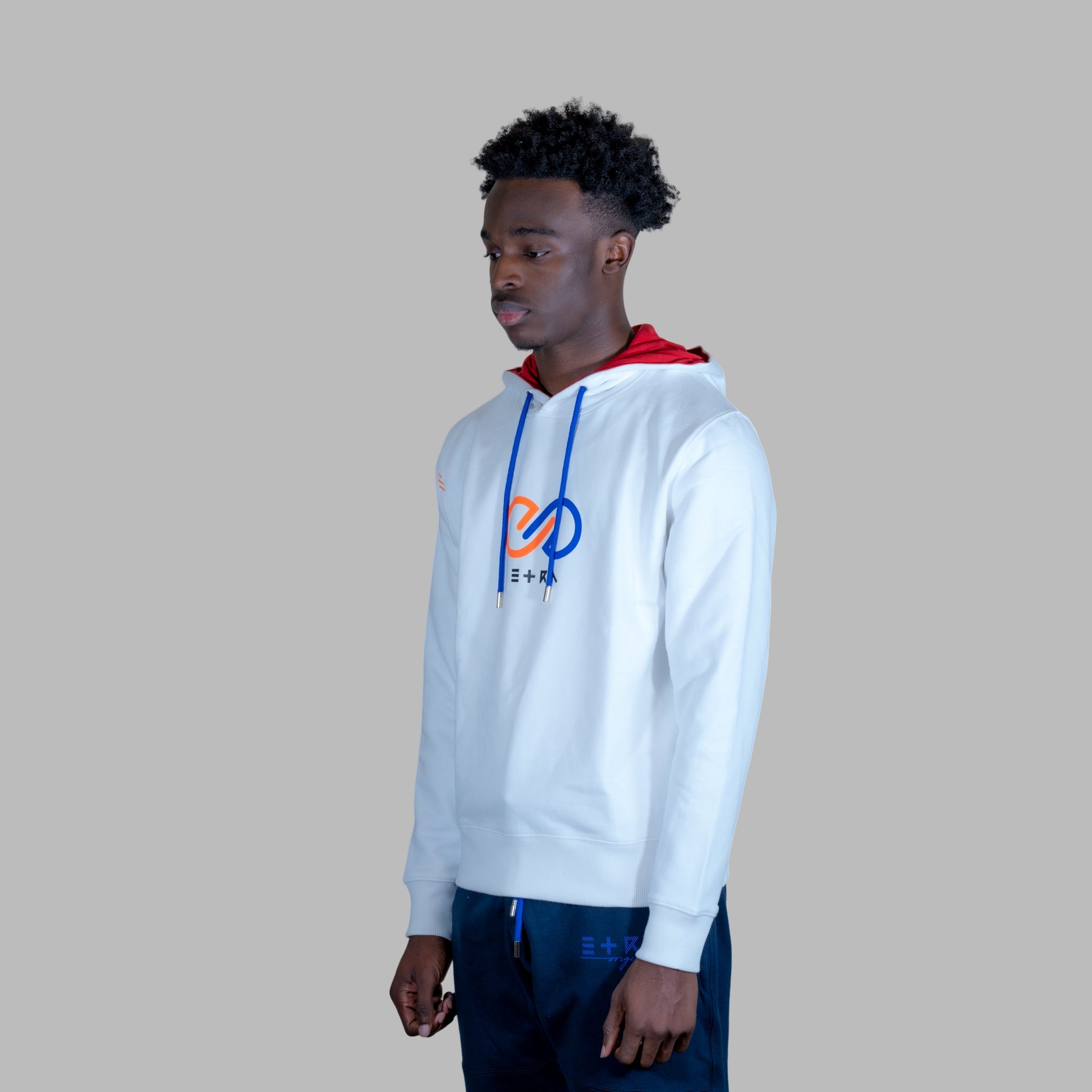 ETRN - ETRN Classic Logo Sweat Shirt - Pima Cotton - Side View - White