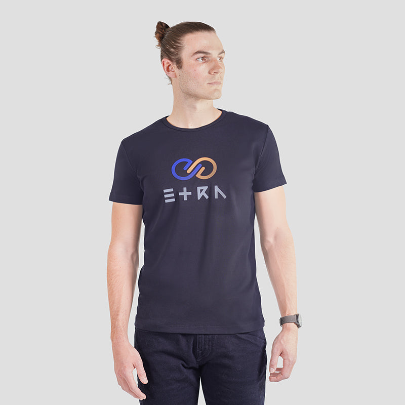 ETRN - 3D ETRN Logo Tee - Pima Cotton - Front View - Black