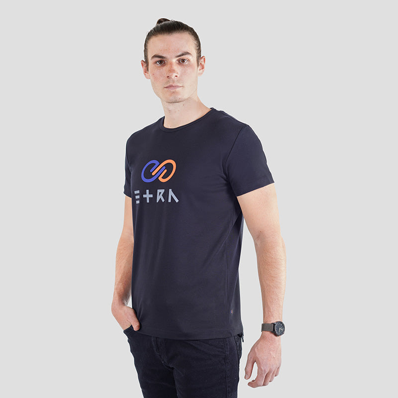 ETRN - 3D ETRN Logo Tee - Pima Cotton - Side View - Black