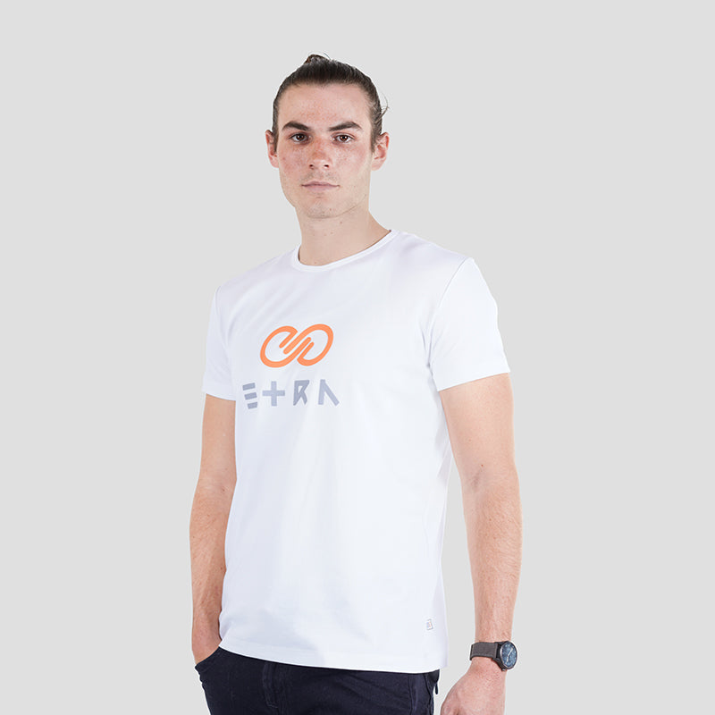 ETRN - 3D ETRN Logo Tee - Pima Cotton - Side View - White